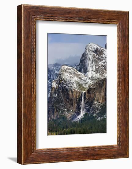 Bridalveil Falls and Cathedral Spires, Yosemite National Park, California-Doug Meek-Framed Photographic Print