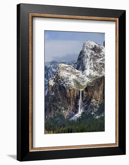 Bridalveil Falls and Cathedral Spires, Yosemite National Park, California-Doug Meek-Framed Photographic Print