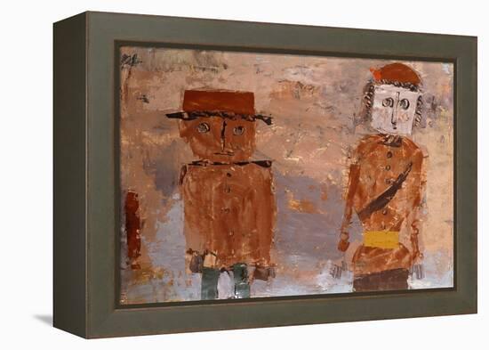 Bride and Groom in Autumn of Life-Paul Klee-Framed Premier Image Canvas