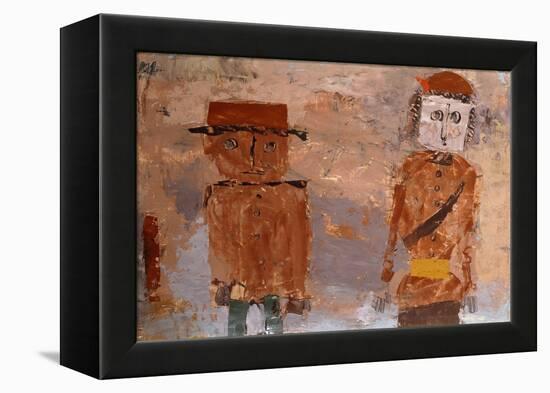 Bride and Groom in Autumn of Life-Paul Klee-Framed Premier Image Canvas