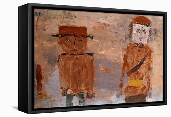 Bride and Groom in Autumn of Life-Paul Klee-Framed Premier Image Canvas