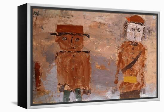 Bride and Groom in Autumn of Life-Paul Klee-Framed Premier Image Canvas