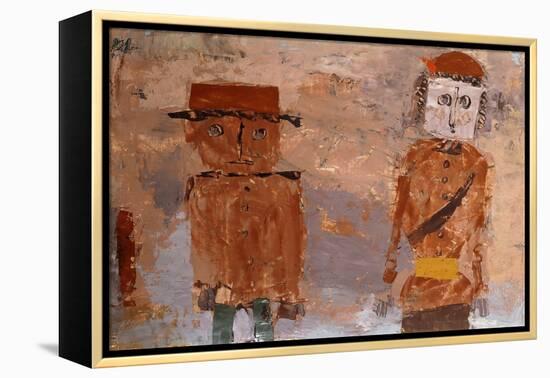 Bride and Groom in Autumn of Life-Paul Klee-Framed Premier Image Canvas