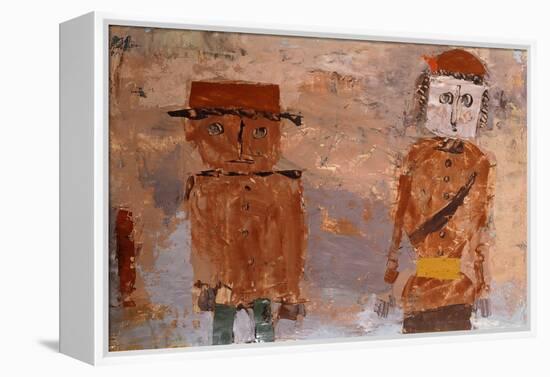 Bride and Groom in Autumn of Life-Paul Klee-Framed Premier Image Canvas