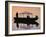 Bride and Groom Leaving a Wedding at Nkwali, Poled on African Gondola, Zambia-John Warburton-lee-Framed Photographic Print