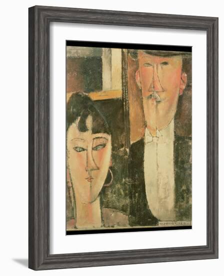 Bride and Groom (The Couple), 1915-16-Amedeo Modigliani-Framed Giclee Print