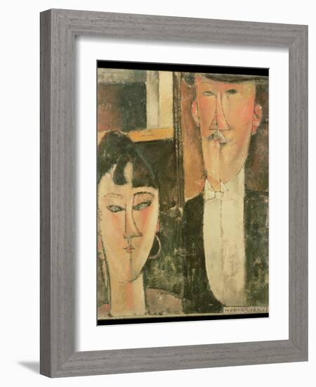 Bride and Groom (The Couple), 1915-16-Amedeo Modigliani-Framed Giclee Print