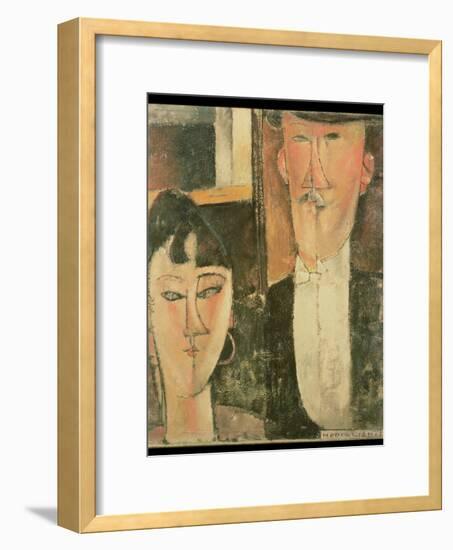 Bride and Groom (The Couple), 1915-16-Amedeo Modigliani-Framed Giclee Print