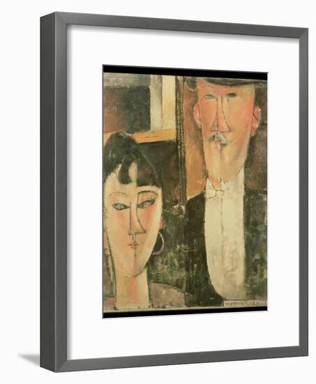 Bride and Groom (The Couple), 1915-16-Amedeo Modigliani-Framed Giclee Print