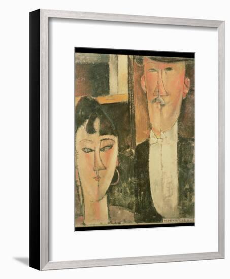 Bride and Groom (The Couple), 1915-16-Amedeo Modigliani-Framed Giclee Print