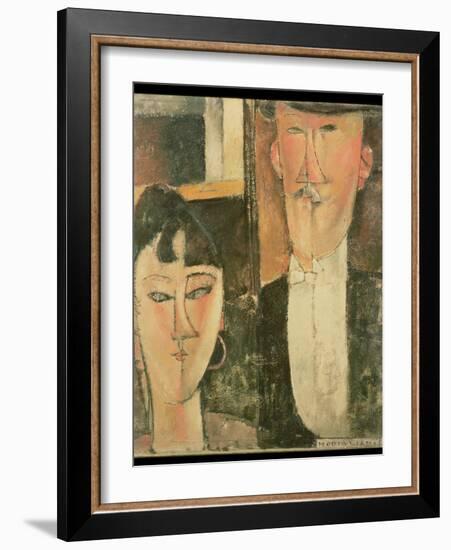 Bride and Groom (The Couple), 1915-16-Amedeo Modigliani-Framed Giclee Print