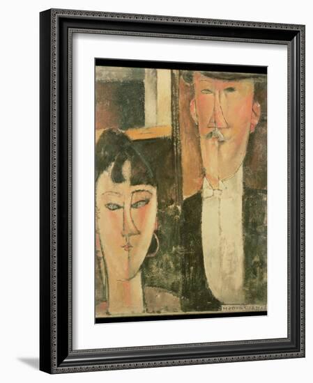 Bride and Groom (The Couple), 1915-16-Amedeo Modigliani-Framed Giclee Print