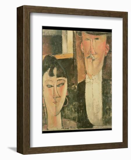 Bride and Groom (The Couple), 1915-16-Amedeo Modigliani-Framed Giclee Print