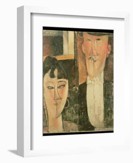 Bride and Groom (The Couple), 1915-16-Amedeo Modigliani-Framed Giclee Print