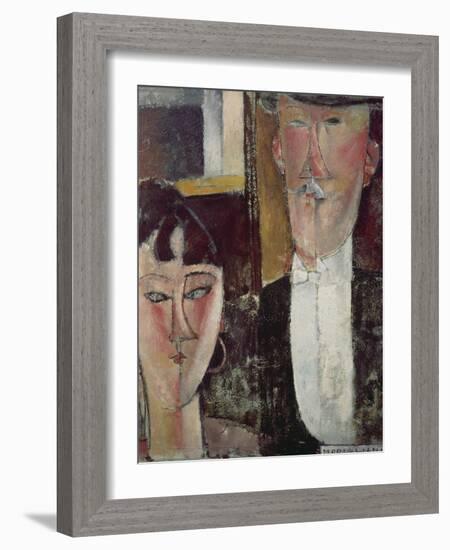 Bride and Groom (The Couple), 1915/16-Amedeo Modigliani-Framed Giclee Print