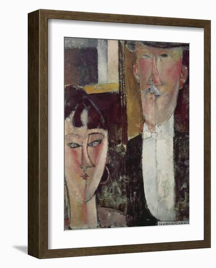 Bride and Groom (The Couple), 1915/16-Amedeo Modigliani-Framed Giclee Print