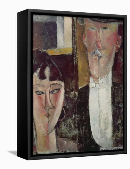 Bride and Groom (The Couple), 1915/16-Amedeo Modigliani-Framed Premier Image Canvas