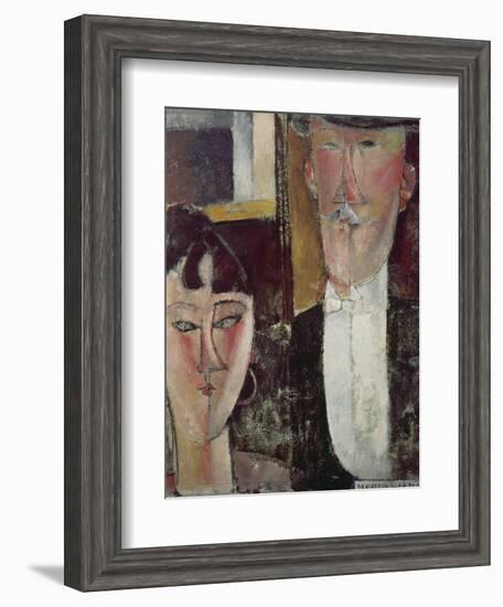 Bride and Groom (The Couple), 1915/16-Amedeo Modigliani-Framed Giclee Print