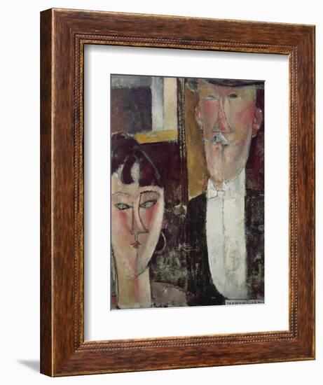 Bride and Groom (The Couple), 1915/16-Amedeo Modigliani-Framed Giclee Print