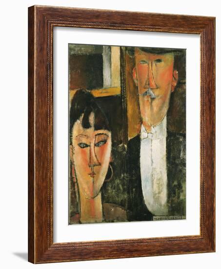 Bride and Groom-Amedeo Modigliani-Framed Giclee Print