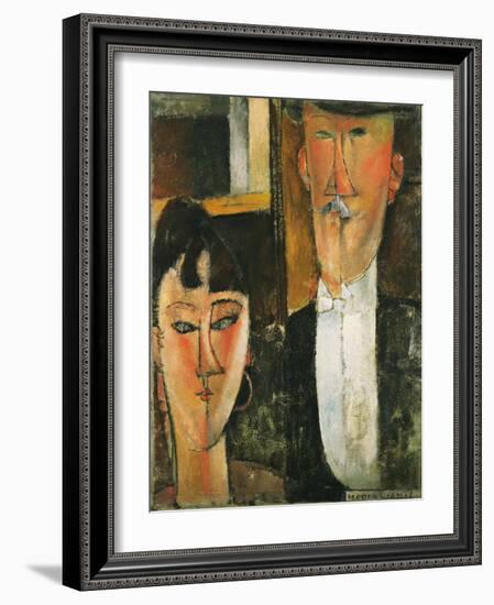 Bride and Groom-Amedeo Modigliani-Framed Giclee Print