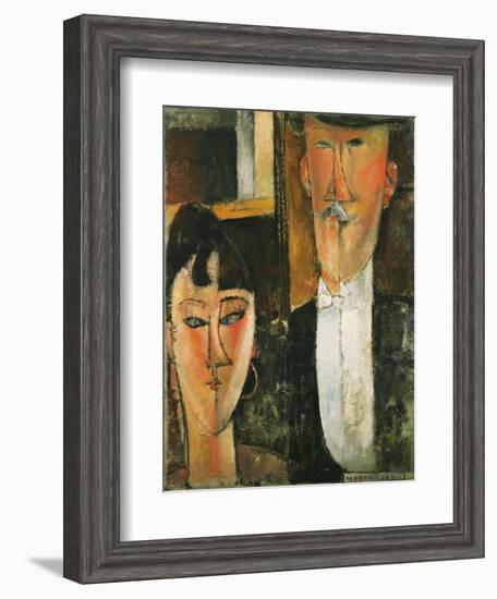 Bride and Groom-Amedeo Modigliani-Framed Giclee Print