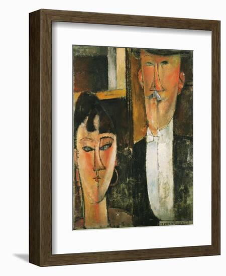Bride and Groom-Amedeo Modigliani-Framed Giclee Print