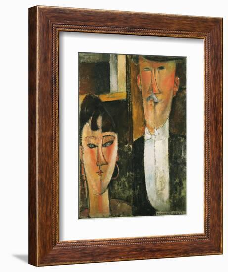 Bride and Groom-Amedeo Modigliani-Framed Giclee Print