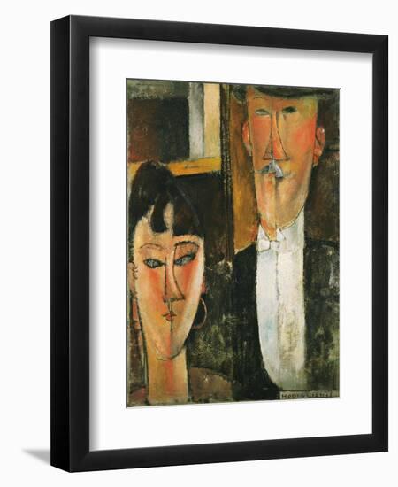 Bride and Groom-Amedeo Modigliani-Framed Giclee Print