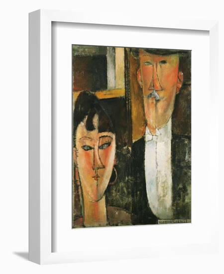 Bride and Groom-Amedeo Modigliani-Framed Giclee Print