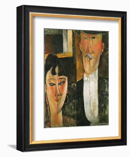 Bride and Groom-Amedeo Modigliani-Framed Giclee Print