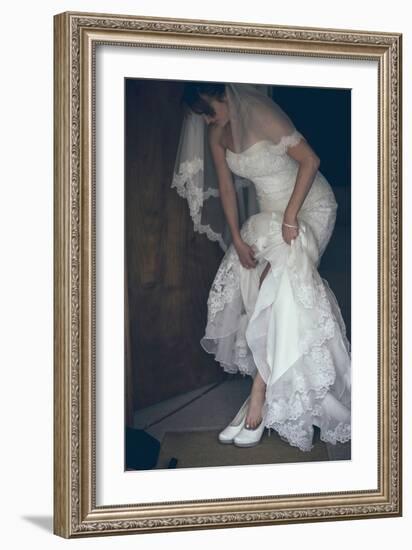 Bride in White Dress-Clive Nolan-Framed Photographic Print