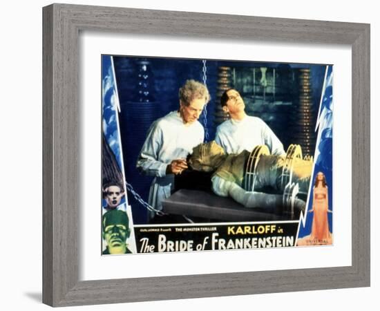 Bride of Frankenstein, Ernest Thesiger, Elsa Lanchester, Colin Clive, 1935-null-Framed Photo