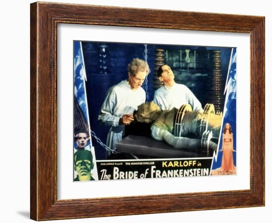 Bride of Frankenstein, Ernest Thesiger, Elsa Lanchester, Colin Clive, 1935-null-Framed Photo