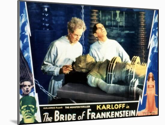 Bride of Frankenstein, Ernest Thesiger, Elsa Lanchester, Colin Clive, 1935-null-Mounted Photo