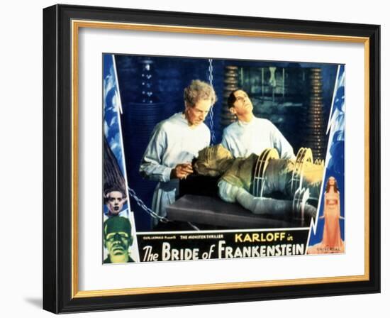 Bride of Frankenstein, Ernest Thesiger, Elsa Lanchester, Colin Clive, 1935-null-Framed Photo