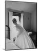 Bride Prepares for Wedding, in Traditional White Gown, 19th Century Wedding Dress in Oakes, N.D-null-Mounted Photographic Print