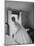 Bride Prepares for Wedding, in Traditional White Gown, 19th Century Wedding Dress in Oakes, N.D-null-Mounted Photographic Print