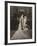 Bride Wearing Medieval Gown Standing at Altar-null-Framed Photo