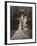 Bride Wearing Medieval Gown Standing at Altar-null-Framed Photo