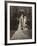 Bride Wearing Medieval Gown Standing at Altar-null-Framed Photo