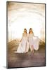 Brides first look pre-wedding ceremony, Corona, California, USA-Laura Grier-Mounted Photographic Print