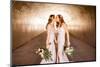 Brides first look pre-wedding ceremony, Corona, California, USA-Laura Grier-Mounted Photographic Print