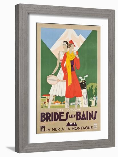 Brides Les Bains, 1929 (Colour Litho)-Leon Benigni-Framed Giclee Print