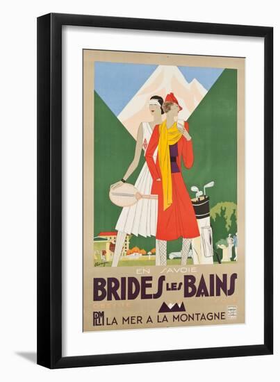 Brides Les Bains, 1929 (Colour Litho)-Leon Benigni-Framed Giclee Print