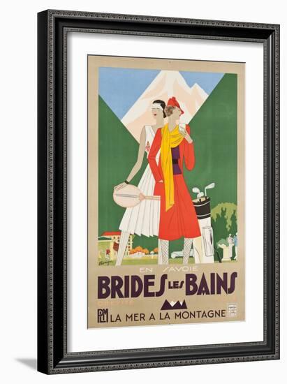 Brides Les Bains, 1929 (Colour Litho)-Leon Benigni-Framed Giclee Print