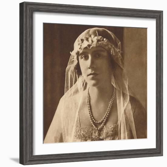 'Bridesmaid at wedding of Princess Mary and Viscount Lascelles, 1922', (1937.)-Unknown-Framed Photographic Print