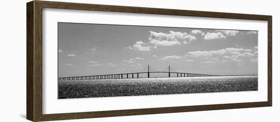 Bridge across a Bay, Sunshine Skyway Bridge, Tampa Bay, Florida, USA-null-Framed Photographic Print