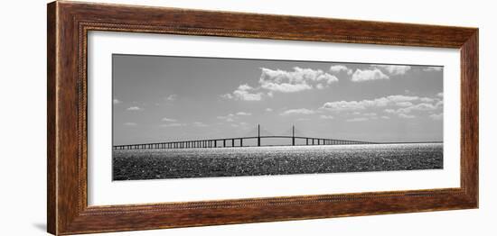 Bridge across a Bay, Sunshine Skyway Bridge, Tampa Bay, Florida, USA-null-Framed Photographic Print