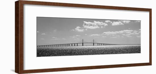 Bridge across a Bay, Sunshine Skyway Bridge, Tampa Bay, Florida, USA-null-Framed Photographic Print